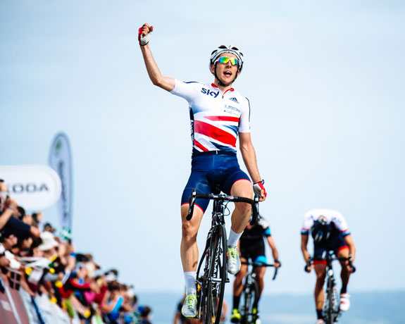 Simon Yates wins stage six of the 2013 Tour of Britain. Photo: Jered Gruber