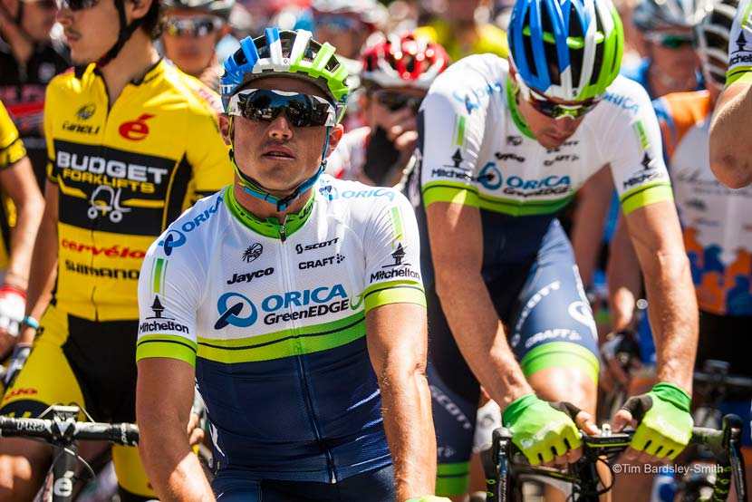 The eventual winner... Simon Gerrans before the start of the national championship road race. Photo: Tim Bardsley-Smith
