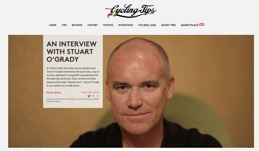Visit CyclingTips.com.au to see Mike van Niekerk's interview with O'Grady.