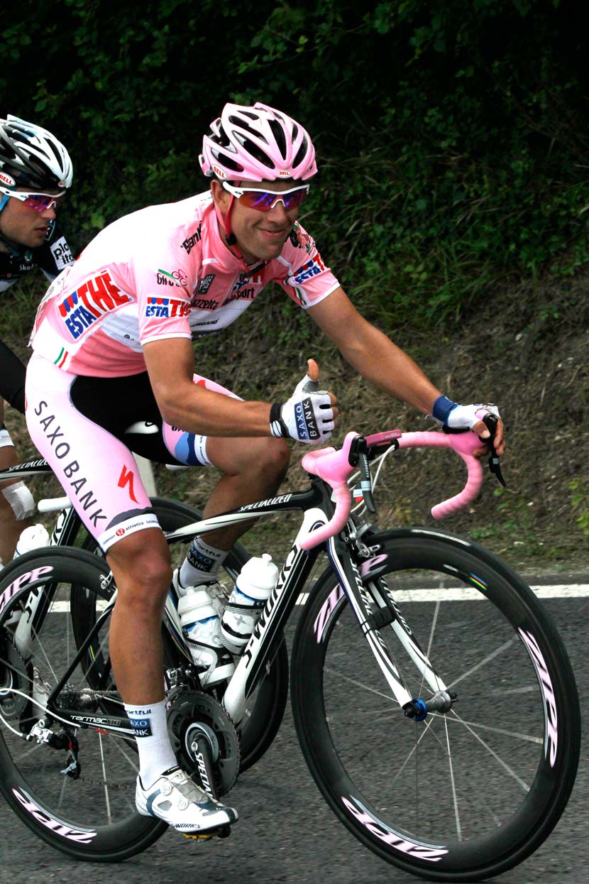 Richie Porte has collected more pink jerseys from the Giro d'Italia than any other Australian. He spent three days in the lead of GC during his debut in the Italian race in 2010. Photo: Yuzuru Sunada