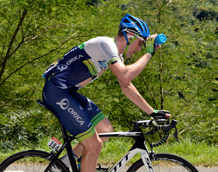 Durbridge trying to keep is cool during his first Tour de France. Photo: Graham Watson