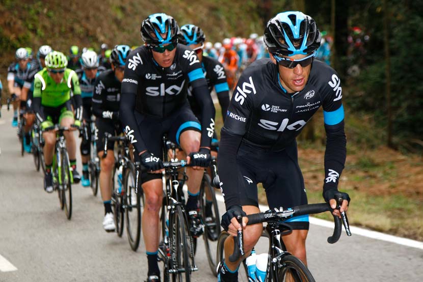 Porte leads Froome in stage one of the Volta a Catalunya. Photo: Graham Watson