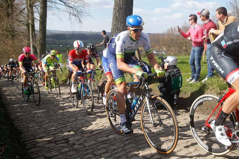 Mathew Hayman in the Ronde van Vlaanderen. Photo: Yuzuru Sunada