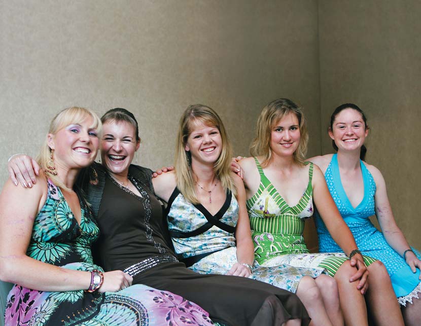 From left to right: Katie Brown, Louise Yaxley, Lorian Graham, Alexis Rhodes and Kate Nichols.