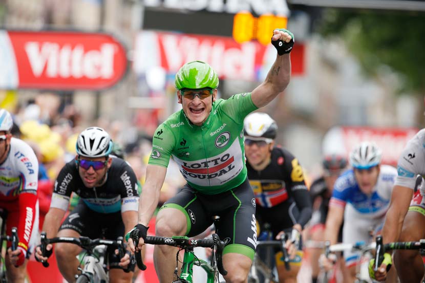 The second of four stage wins for André Greipel in Le Tour of 2015. Photo: Yuzuru Sunada
